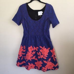 Blue and Coral HD in Paris Dress from Anthropology